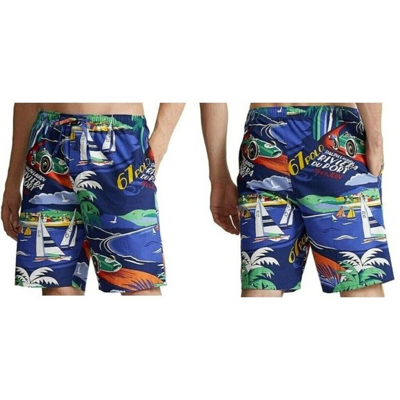 Polo Ralph Lauren Riviera Du Port Traveller Regata Woven Shorts Sleepwear Mens S - Picture 2 of 6